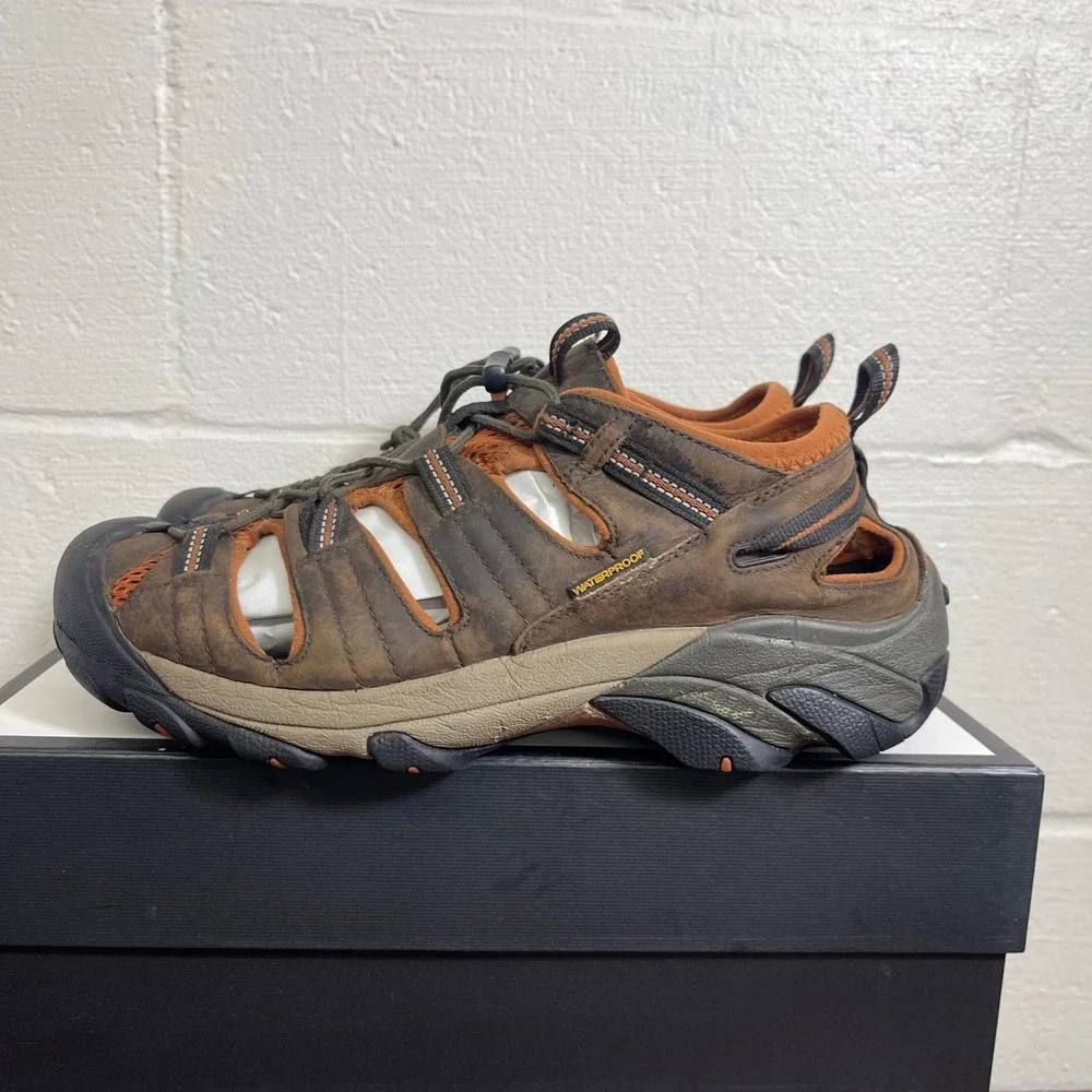 KEEN Arroyo II‎ Brown Leather Outdoor Hiking Sandals Waterproof Men's Size 11.5